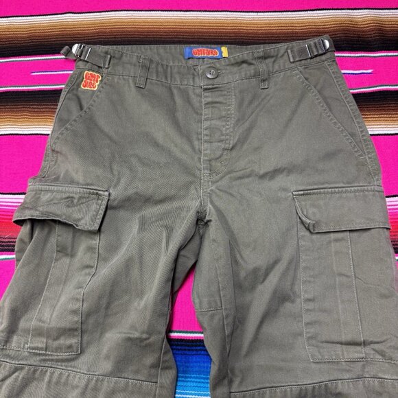 Empyre Cargo Pants Men 28 (Fit 30x28) Green Baggy Skater Loose Military Gorpcore - Picture 3 of 7